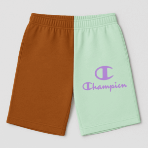 Champion Colorblock Brown Mint Two-Tone Logo Shorts
