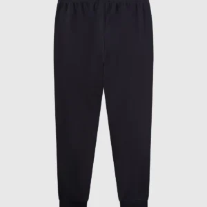 Men's Lightweight Jogger Black Sweatpants with Large Logo