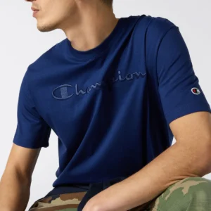 Tonal Big Logo Cotton navy blue T-Shirt