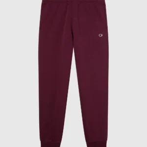 Men’s Rib Cuff Slim Fit Fleece Icons Burgundy Joggers