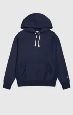 Reverse Weave Relaxed navy blue Hoodie