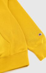 Reverse Weave Relaxed Yellow Hoodie