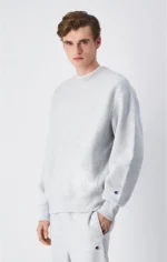 Reverse Weave Relaxed Light Grey Sweatshirt