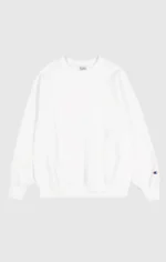 Reverse Weave Relaxed White Sweatshirt