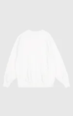 Reverse Weave Relaxed White Sweatshirt