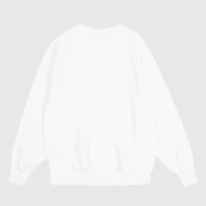 Reverse Weave Relaxed White Sweatshirt