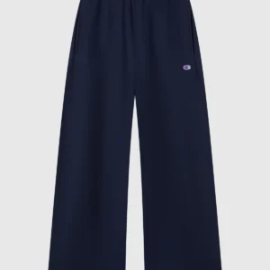 Reverse Weave Wide Leg navy blue Joggers