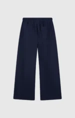 Reverse Weave Wide Leg navy blue Joggers