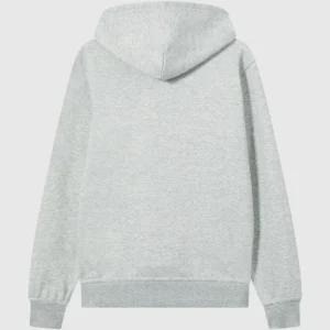 Men's Lightweight Slim Fit Hoodie Light Grey with Small Embroidered Logo