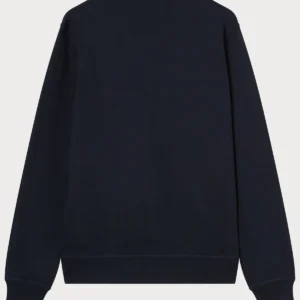 Men's Lightweight Slim Fit Sweatshirt navy blue with Small Embroidered Logo