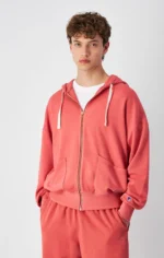 Men's Time Capsule Washed Look Loose Fit coral pink Hoodie