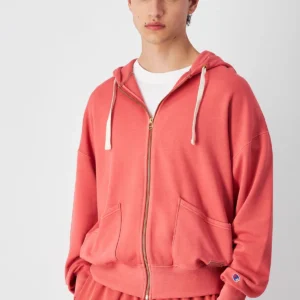 Men's Time Capsule Washed Look Loose Fit coral pink Hoodie