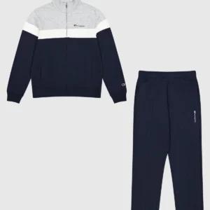 Men's Slim Fit Zip Up navy blue Sweatsuit