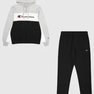 Men's Hooded Zip Up Light Grey Sweatsuit