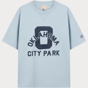 Archive Physical Education Relaxed Crewneck Blue T-Shirt Light