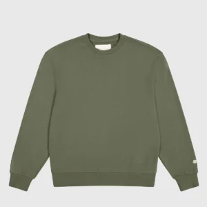Men's Eco Future Crewneck Olive Green Sweatshirt