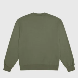 Men's Eco Future Crewneck Olive Green Sweatshirt