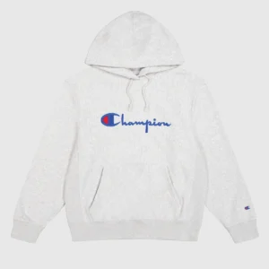 Reverse Weave Men's Loose Fit Light Grey Hoodie