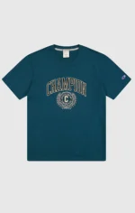 Men's College Short Sleeve Green T-Shirt