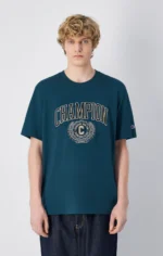 Men's College Short Sleeve Green T-Shirt