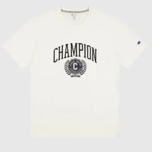 Mne's College Short Sleeve White T-Shirt