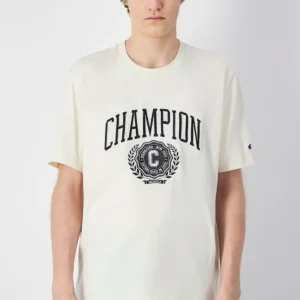 Mne's College Short Sleeve White T-Shirt