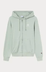 Men's Lightweight Washed-Effect Full-Zip Hoodie green Icons mint