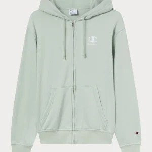 Men's Lightweight Washed-Effect Full-Zip Hoodie green Icons mint