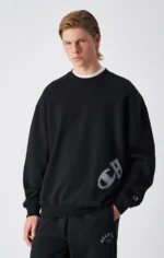 Men's All Black Crewneck Black Sweatshirt