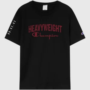 Champion X Aspinall Men's T-Shirt in Heavy Black Cotton